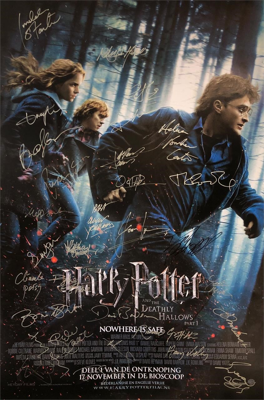 Harry Potter Deathly Hallow 1 Autograph Poster