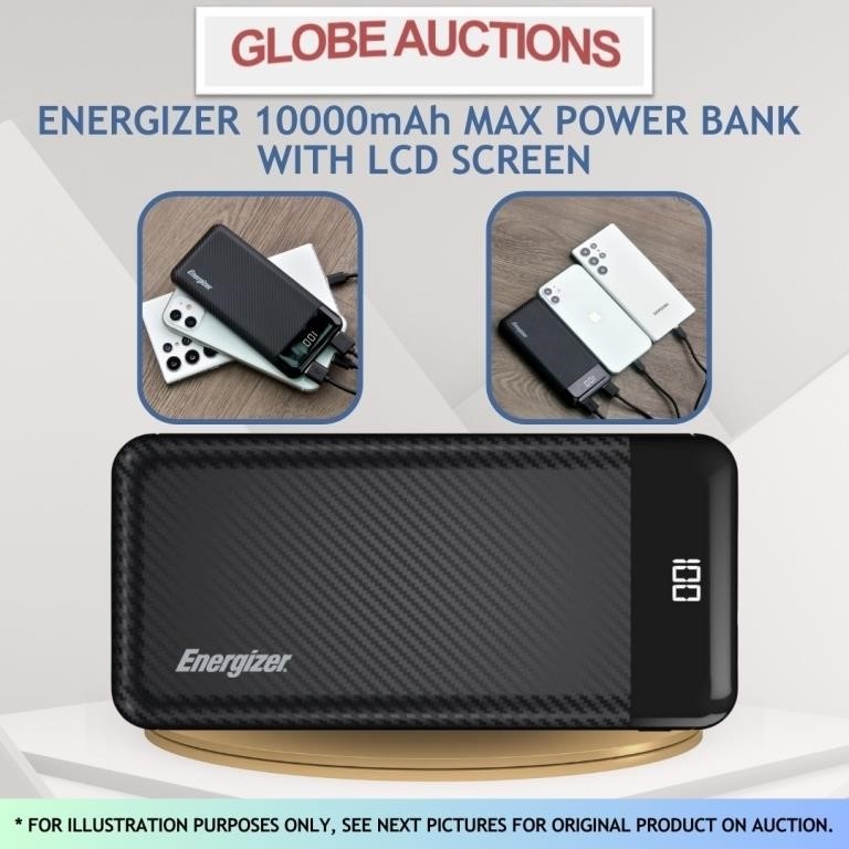 ENERGIZER 10000mAh MAX POWER BANK W/ LCD SCREEN