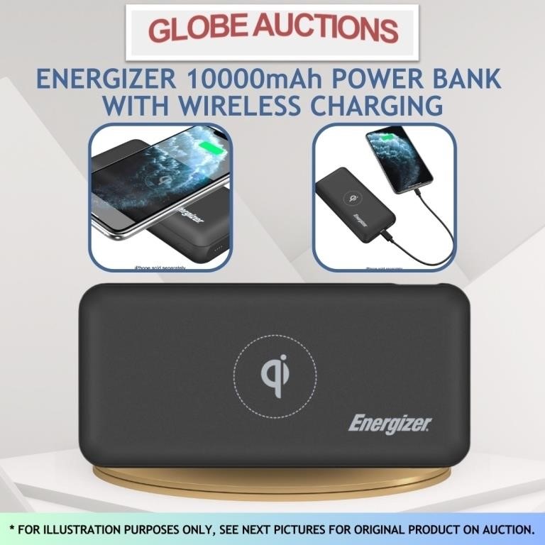 ENERGIZER 10000mAh POWER BANK W/ WIRELESS CHARGING