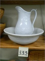 Vintage Porcelain Pitcher & Bowl
