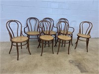 (7) Vtg. Cane Seat Chairs