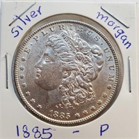 34 - 1885 "P" SILVER MORGAN DOLLAR