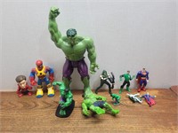 Spiderman Hulk Green Lantern Superman Figures