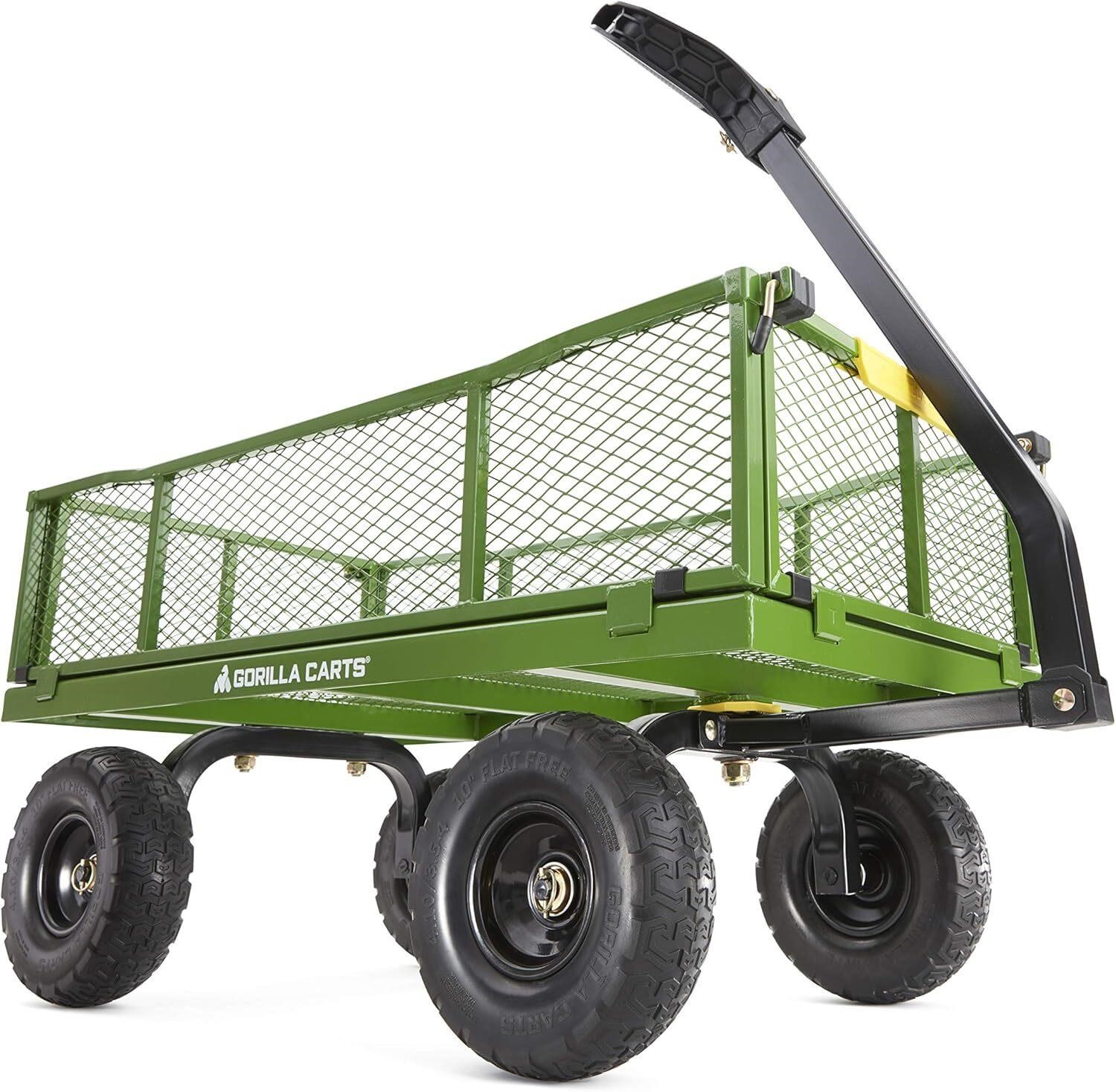 $179  Gorilla Carts 4 Cu. Steel Utility Cart  Gree