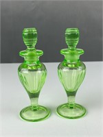 Green Uranium glass Perfume Bottle