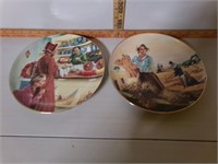 2 Little house on the prairie collector plates
