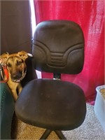 Brown Rolling ,armless Office Chair