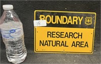US FOREST SERVICE "BOUNDRY" METAL SIGN