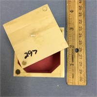 2" square bone box with magnetic lid        (g 22)