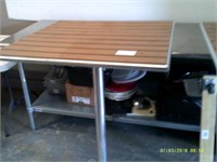 Aluminum Patio Bar Height Table