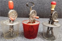 (2) Plastic & (1) Glass Mini Beater Jars