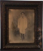 Early Photo Portrait African-American Young Boy