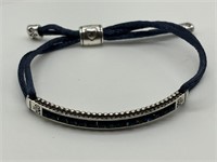 Brighton Blue Crystal Bolo Style Bracelet