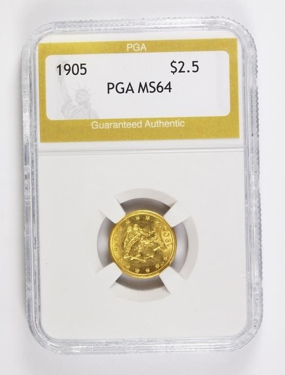 1905 $2.50 LIBERTY HEAD GOLD.