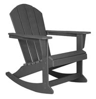 Plastic Adirondack Porch Rocking Chair Gray