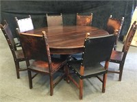Round Dining Table w/ 8 Chairs