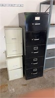 Three file cabinets