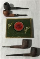 Vintage Smoking Tobacco Pipes & Lucky Strike Tin