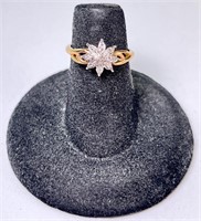 10 KT Gold "Diamond" Ring 2 Grams Size 4.75