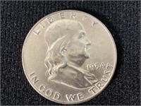 1954-d Franklin Half Dollar BU-FBL
