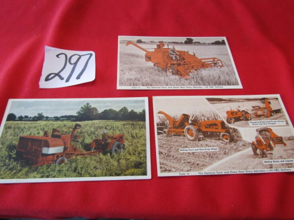 3 ALLIS CHALMERS POST CARDS