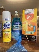 Lysol Spray, Dawn Dish Soap, 3 Swiffer Dusters