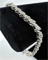 925 Silver Diamond Tennis Bracelet