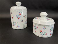 Germaine Monteil Porcelain Floral Jars