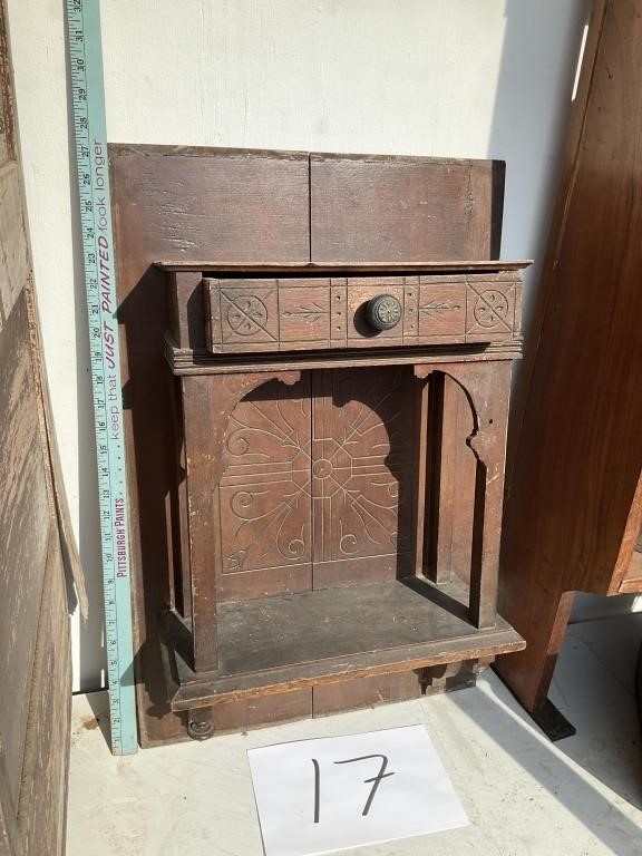 Antique handcarved wall shelf