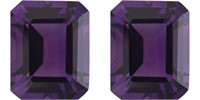 Emerald Cut Amethyst Pair 20.01 Carats - VVS