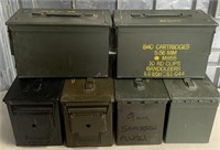 W - LOT OF 6 EMPTY AMMUNITION BOXES (H9)