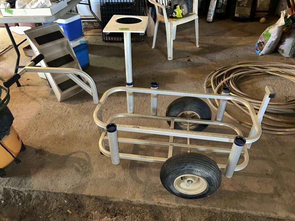 Fishing cart on wheels