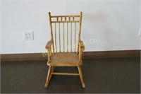 Vintage Wood Rocking Chair Youth Size
