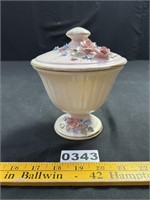Hand Painted Ceramic Lidded Bowl