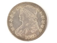 1828 Bust Half Dollar, Square Base 2, Large 8's