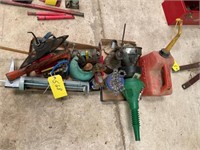Funnels, Gas Can, Tools