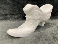 Antique Fenton Milk Glass Shoe