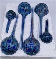 6pc Glass Watering Spheres w/box