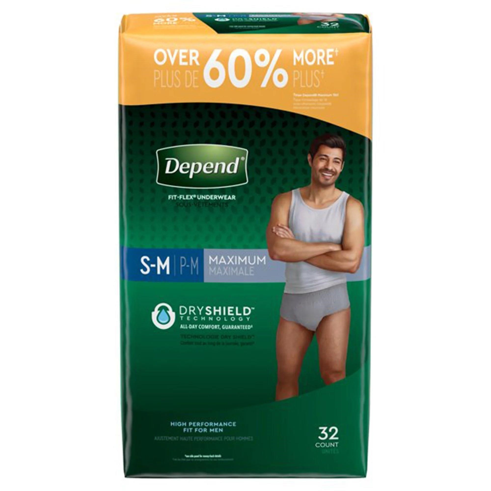 Depend FIT-FLEX Underwear Maximum for Men, S/M