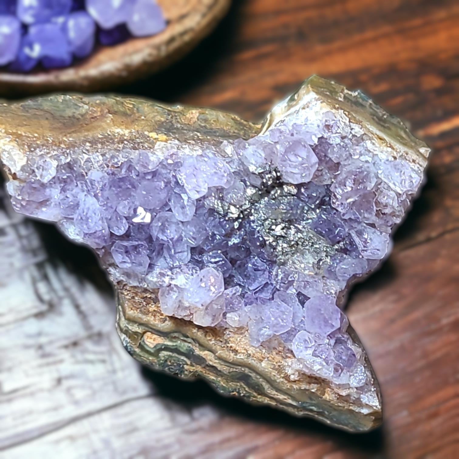 Beautiful Amethyst Cluster Geode Crystal