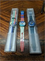 Lot of 3 Swatch Watches (2 in Original Cases)