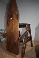 Wooden Ironing Board Bench