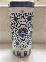 Blue and White Vase/Umbrella Stand