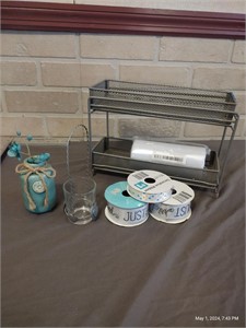 Wire stand organizer with Ribbon