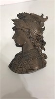 Greek God Perseus Bust - Cast Iron Relief - wall