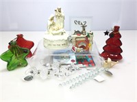 Assorted  Christmas glassware/ornaments and more