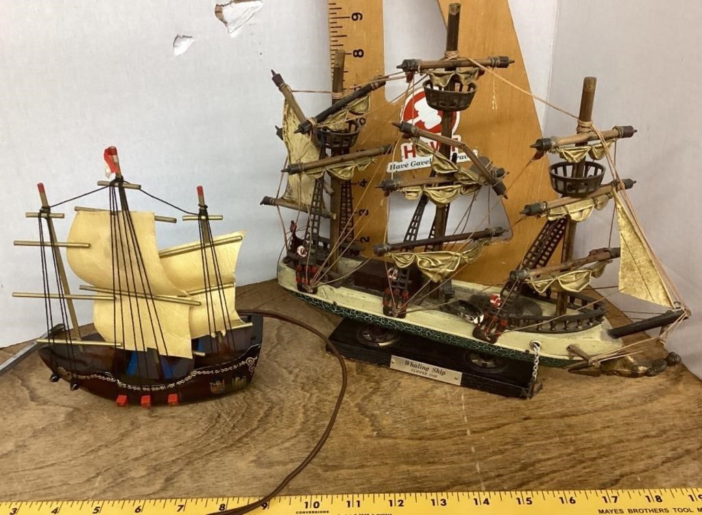 2 sailing ship decor