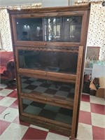 4 shelf lawyers wooden oak bookcase