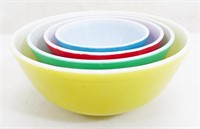 Vintage Pyrex Primary Color Nesting Bowls