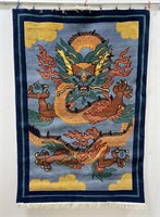 Chinese Tibetan Wool Dragon Rug